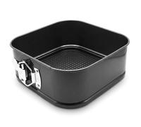 Lawnrden Cake Pan Square, Square Cake Tin, Non Stick Carbon Steel Springform Baking Pan with Removable Bottom for Cakes, 20cm