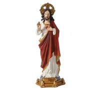 Lawnrden Catholic Sacred Heart of Jesus Statue, 9 Inch Resin Jesus Statue, Renaissance Style Inspirational Indoor Christmas Home Decor| Christ