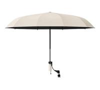 Lawnrden Chair Umbrella with Clamp, Portable Clip on Umbrella for Chair, 360° Adjustable Sun Shade with Clamp for Beach, Camping, and Outdoor Chairs, 45.28 Inch Diameter Beige
