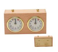 Lawnrden Chess Clock Timer, Chess Timer Clock Wooden Analog Game Mechanical Count Up Down for Competition