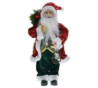 Lawnrden Christmas Decorations, Santa Figurines 17.7in Standing Santa Statue with Hat Cute Christmas Ornaments for Home Office Table Xmas Party Favors, Father