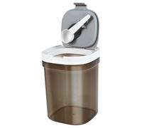 Lawnrden Coffee Grounds Container, Airtight Coffee Canister, 1300ml Visible Bean Storage With Magnetic Scoop Food-grade Plastic Baby Formula Container, Tea Brown