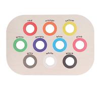 Lawnrden Color Sorting Toys, 11x7 Inch Wooden Sensory Tray with 10 Color Holes, Entertaining Educational Sensory Sorting Toys for Toddlers 3-5, Alzheimer, Dementia| for Toddlers 3-5