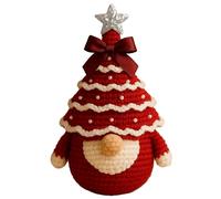 Lawnrden Craft Kit, Christmas Crochet Christmas Tree Gnome Knitting Kit for Beginners Gnomes Holiday Craft Kits with Tutorial, Yarn, Hook, Scissors for DIY