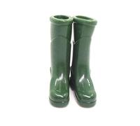 Lawnrden Doll Accessories|Dollhouse Rain Boots Miniature 1:12 Scale Solid Color DIY Mini Rain Shoes Plastic Rainboot Decoration for Doll Dollhouse Accessories, Green