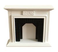 Lawnrden Dollhouse Furniture 1 12 Scale Wooden Vintage Black White Dollhouse Fireplace for Christmas Doll House A|Children's toys