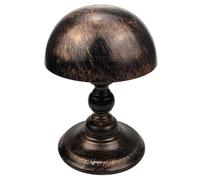 Lawnrden Dome Shape Metal Hat Stand, Hat Stand Vintage Style Dome Shape Display 7.1x9.8 Inch Metal Freestanding Rack Bronze Color Wig Cowboy Holder for Tabletop
