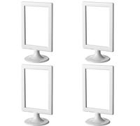Lawnrden Double Sided Standing Picture Frames, 4PCS Double Picture Frame, Easy Insert & Take out Plastic Frame Stand, Removable Standing Frames for Vertical Display
