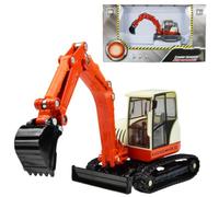 Lawnrden Excavator Toy, 1:50 Scale Movable Joint Simulated Kids Excavator with 360° Rotating Carriage, Metal Construction Vehicle Toys for Kids