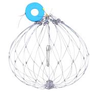 Lawnrden Fish Nets for Fishing, Soft Steel Fishing Net, 28.3 Inch Round Cast Net, Automatic Closure Trap with Rope for Fish, Lobsters, Shrimp