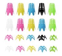 Lawnrden Golf Simulator Tees 20Pcs Tall & Short Golf Mat Tees No Damage & Low Resistance Portable Reusable Lightweight PE Tee Accessories | Plastic