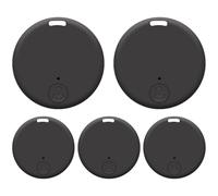 Lawnrden GPS Trackers|5Pcs GPS Trackers, Anti-Lost Round Key Finder Plastic Tracking Device for Children, Dogs, Pets, Cats, Wallet, Keychain, Luggage, Alarm Reminder
