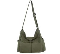 Lawnrden Green Messenger Bag Vintage Fashion Canvas Shoulder Bag with Multiple Pockets Large Capacity Crossbody Bags for Women Men College Travel Work Daily Use| Messenger for School