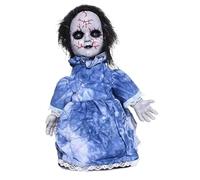 Lawnrden Halloween Decorations, Walking Creepy Doll with Lighting Eyes & Hair, Animated Scary Haunted Doll Horror with Sounds for Haunted House Halloween Decorations|