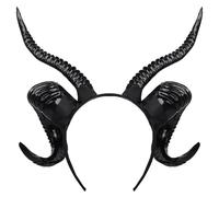 Lawnrden Horn, Sheep Horn Headband, Black, 11.4x11.8in, Cosplay Prop