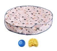 Lawnrden Interactive Cat Toys Ball Fast Rolling in Pouch, Motion Activate Chirping Cat Toy Hide and Seek Mouse Catching Game
