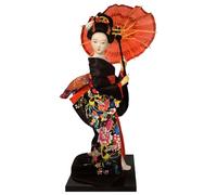Lawnrden Japanese Doll Asian Kimono Geisha Doll Collectible Figurines Decoration for Table Centerpieces, Living Room, 10 Inch