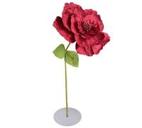 Lawnrden Large Artificial Flowers|Giant Flowers 23.6'' Dia PE cloth Large Artificial Peony Decorative Big Set with Flower Stem Base for Wedding Party Anniversary