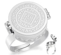 Lawnrden Lip Balm Ring, Adjustable Portable Chapstick Ring Emergency Storage Like Wearing an Accessory for on the-go-Touch Ups