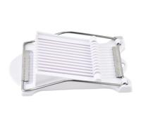 Lawnrden Luncheon Meat Slicer, Easy Press Banana Slicer with 12 Stainless Steel Wires, Slice Spacing of 1/3 inch, Food Slicer for Soft Fruits or Canned Meat Loaves, White