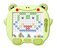 Lawnrden Magnetic Drawing Tablet, Magnetic Drawing Board Frog Dot Art with Dot Beads Pattern Booklets Pen Doodle Board Educational Toddler Toys for Kids Gifts