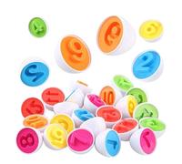 Lawnrden Matching Eggs Easter Egg Toy for Toddlers, Shape Sorters for Toddlers 1-3, 12PCS Matching Eggs Build in Number, Shape&Color Sorting Toys, Educational Toy for Kids Birthday Party Gifts