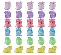Lawnrden Mini Capybara Figures|30PCS Mini Capybara Luminous Cute Tiny Resin Animals Glow in The Dark Resin Figures for Fairy Garden Micro Landscape Crafts Decor Cake Topper