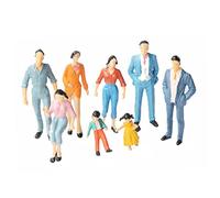 Lawnrden Model People, Mini People Figures 1:87 Painted Standing Pose HO Scale for Model Train Miniature Scenes Dollhouse 24PCS
