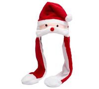 Lawnrden Moving Ear Hat Fluffy Free Size Christmas Hat Cute Cartoon Crazy Thermal Festive Winter with Moving Ears Christmas Gifts for Kids, Adults, Santa | Crazy