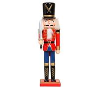 Lawnrden Nutcracker Soldier|Nutcracker Christmas Decor 11.8" Wooden Painted Detailing Figures Holding a Sword for Christmas Tabletop Decoration, Sword