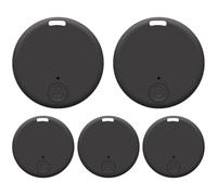 Lawnrden Pet Trackers for Dogs, 5Pcs GPS Trackers, Anti-Lost Round Key Finder Plastic Tracking Device for Children, Dogs, Pets, Cats, Wallet, Keychain, Luggage, Alarm Reminder