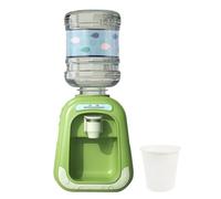 Lawnrden Plastic Pet Toys, Mini Water Dispenser 190ml Kids Water Dispenser with Cup Simulation Tiny Drinks for Kids Toys No Battery Green