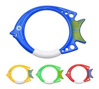 Lawnrden Pool Diving Toys Underwater Diving Ring Swimming Pool Sinking Toy for Game Swim Training 4PCS Fish Shape Large| kids rings