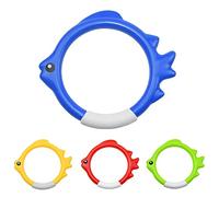 Lawnrden Pool Diving Toys Underwater Diving Ring Swimming Pool Sinking Toy for Game Swim Training 4PCS Fish Shape Small| kids rings