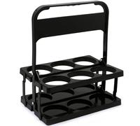 Lawnrden Reusable Drink Carrier|Drink Carrier With Handle, Cup Carriers For Drinks, Foldable Plastic Cup Holder, Reusable Holder with Handle, (Black), 6-Pack Beer Bottle