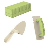 Lawnrden Sand Toys, 3Pcs Sand Toys, Plastic Toy Bricks with Smoothing Tools, Castle Building Kit for Boys, Girls