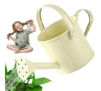 Lawnrden Small Watering Can, 2.8x4.7 Kids Watering Can with Handle, Rustproof Metal Watering Can, Portable Indoor Watering Can for Garden Yard Home Beige, Metal Watering Can