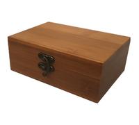 Lawnrden Small Wooden Box, 5.1x3.5x2'' Wood Storage Box With Lid Solid Wood Container Decorative Table Large Rectangular Smooth Rustic Style Store Space To Organize Toys Cosmetics
