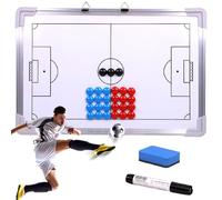 Lawnrden Soccer Magnetic Coaching Board, Soccer Coaching Board 17.7x12 Magnetic Football Whiteboard Hanging Dry Erase Strategy Tactics For Teaching, Training And Game Plan