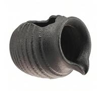 Lawnrden Tabletop Water Fountain, Fountain Spitter Handcrafted Ceramic Pond Spitter Indoor & Garden Water Feature (matte Black, Small)
