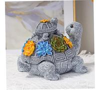 Lawnrden Turtle Ash Tray Decor, Desk Ashtray with Lid Cute Turtle Ashtray Decor Windproof Resin for Home Office Garden Patio Indoor Outdoor
