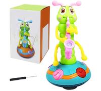 Lawnrden Wriggle Caterpillar, Electric Dancing Saxophone Caterpillar Toy with Music and LED Light, Educational Sensory Toy Saxophone for 0-3 Year Olds Learning Toys, without Battery|