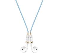 Lawonda Anti-Lost Neck Strap for Airpods, PU Leather Strong Magnetic Necklace Holder String, Compatible with AirPods 1&2 /3rd /Pro/Pro 2 Blue Gold