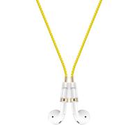 Lawonda Anti-Lost Neck Strap for Airpods, PU Leather Strong Magnetic Necklace Holder String, Compatible with AirPods 1&2/ Pro /3rd /Pro 2 Yellow Gold