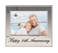 Lawrence 4x6 Happy 25th Anniversary Picture Frame, Silver