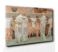 Lawrence Alma-Tadema A Quartet Canvas Print | Gallery Wrapped 30mm Frame Wall Art | 30x20 inches | Ready to Hang | Modern Picture | Living Room Bedroom Lounge Office