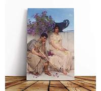 Lawrence Alma-Tadema an Eloquent Silence Canvas Print | Gallery Wrapped 30mm Frame Wall Art | 24x16 inches | Ready to Hang | Modern Picture | Living Room Bedroom Lounge Office