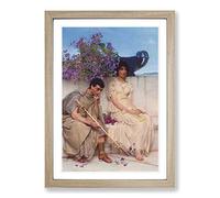 Lawrence Alma-Tadema an Eloquent Silence Framed Print | A2 Oak Framed Wall Art | Ready to Hang | Modern Nature Picture | Living Room Bedroom Lounge Office