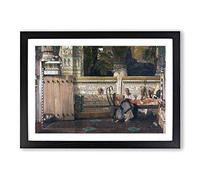 Lawrence Alma-Tadema Ancient Egypt Framed Print | A2 Black Framed Wall Art | Ready to Hang | Modern Nature Picture | Living Room Bedroom Lounge Office