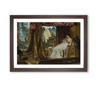 Lawrence Alma-Tadema Anthony and Cleopatra Framed Print | A2 Walnut Framed Wall Art | Ready to Hang | Modern Nature Picture | Living Room Bedroom Lounge Office